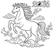 Målarbild Den lyckliga hästen