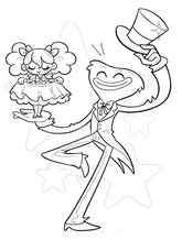 Disegno da colorar antistress Huggy et Poppy