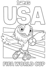Coloriage anti-stress Mascotte des USA