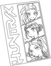 Coloriage anti-stress Rumi, Zoey et Mira