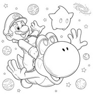 Disegno da colorar antistress Viaggio interstellare