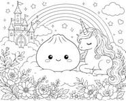 Coloriage anti-stress Licorne