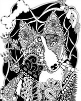 Coloriage anti-stress Chien