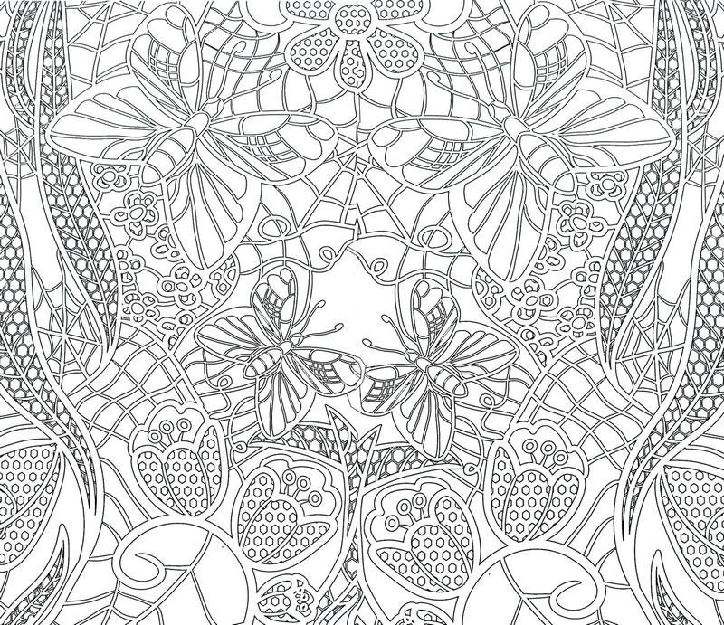 Art Therapy coloring page Butterflies