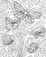 Coloriage anti-stress Papillons