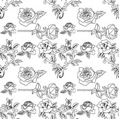 Coloriage anti-stress Fleurs: roses