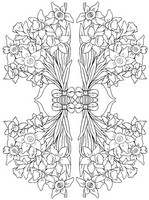 Coloriage anti-stress Fleurs: jacinthes