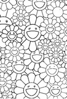 Art Therapy coloring page Flowers: Takashi Murakami