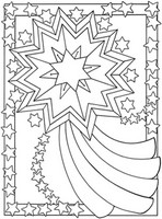 Dibujo para colorear relajante Estrella fluente