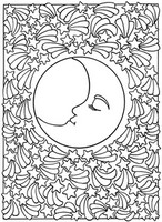 Coloriage anti-stress Etoiles filantes