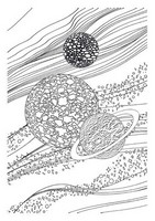 Coloriage anti-stress Saturne