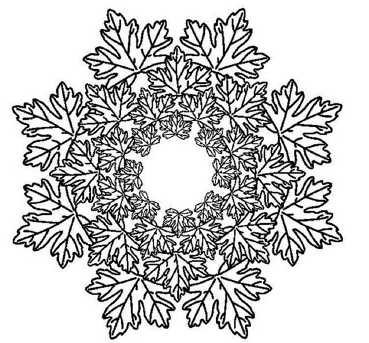 Ausmalen als AntiStress Herbst  Mandalas 4