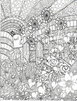 Coloriage anti-stress Tournesols