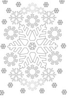 Coloriage anti-stress Flocons de neige
