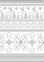 Coloriage anti-stress Motifs hiver