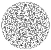 Coloriage anti-stress Mandala printemps