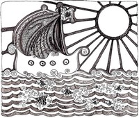 Art Therapy coloring page Boat