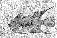 Art Therapy coloring page Fish