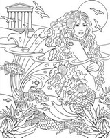 Coloriage anti-stress Sirène