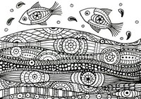 Art Therapy coloring page Fishes