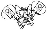Art Therapy coloring page Tokyo 2020 mascot