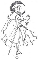 Coloriage anti-stress Costume lune