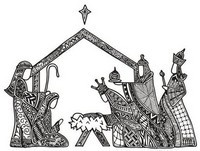 Art Therapy coloring page Nativity Scene