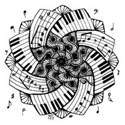 Ausmalen als Anti-Stress Mandala Piano