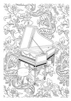 Coloriage anti-stress Clavecin