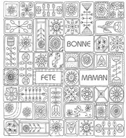 Coloriage anti-stress Carte fête des mères fantaisie