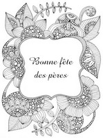 Coloriage anti-stress Bonne fête des pères