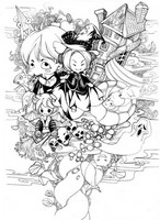 Coloriage anti-stress Carte Halloween