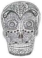 Dibujo para colorear relajante Calavera