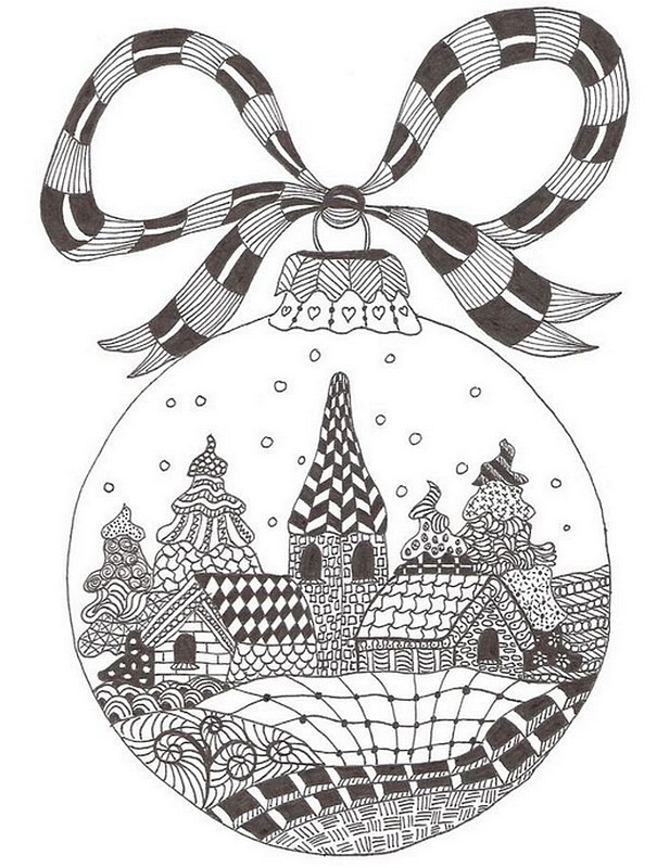 Coloriage antistress Noel 10