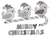 Coloriage anti-stress Merry Christmas