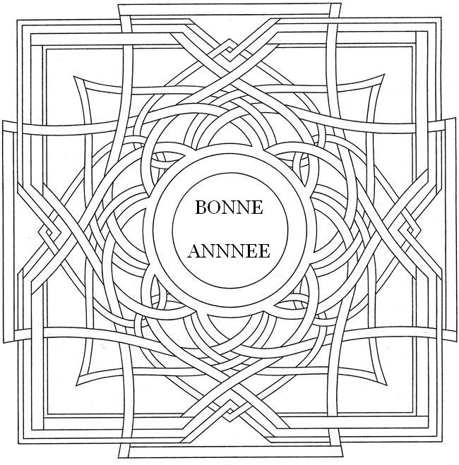 Coloriage anti-stress Bonne annee