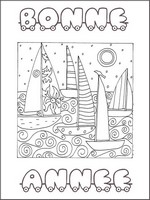 Coloriage anti-stress Bonne annee