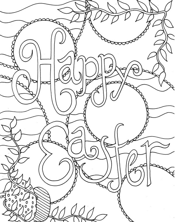 Art Therapy coloring page easter : Happy Easter 4