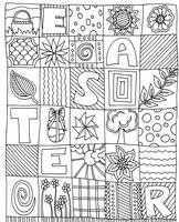 Coloriage anti-stress Easter