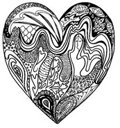 Coloriage anti-stress Saint-Valentin