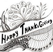 Coloriage anti-stress Joyeux Thangsgiving!