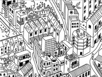 Art Therapy coloring page Buildings