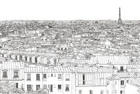 Dibujo para colorear relajante Tejados de París