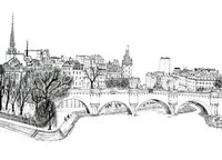 Coloriage anti-stress Pont-Neuf