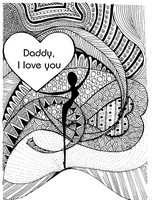 Art Therapy coloring page Daddy, I love you