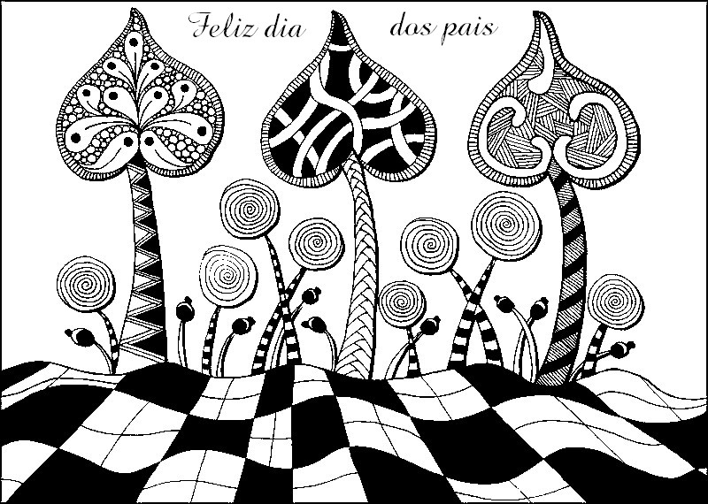 Desenho para colorir anti stress Dia dos pais