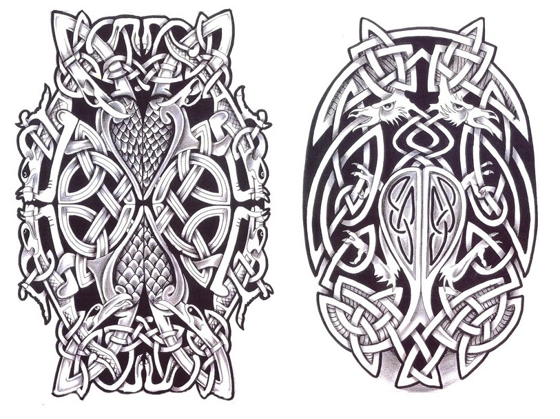 Art Therapy coloring page tattoos : Celtic tattoo 4