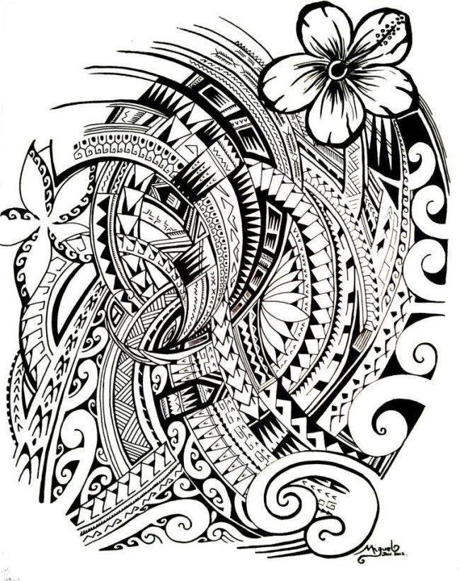 Art Therapy coloring page Tattoos : Polynesian tattoo 5 Art Therapy coloring page Tattoos : Polynesian tattoo 5