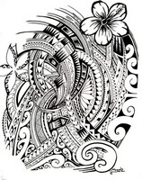 Coloriage anti-stress Tatouage polynésien