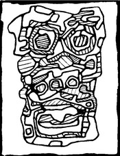 Coloriage anti-stress Jean Dubuffet